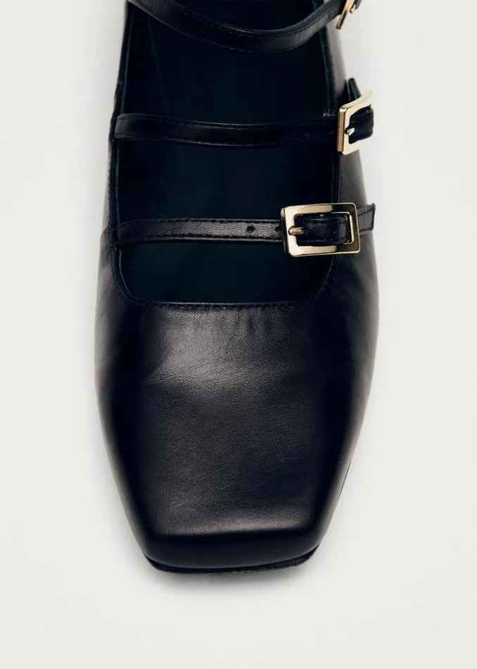 Luke Black Leather Ballet Flats Women ALOHAS Ballet Flats