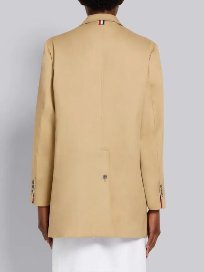 Mackintosh Oversized Cropped Sack Overcoat Khaki Women Thom Browne Outerwear