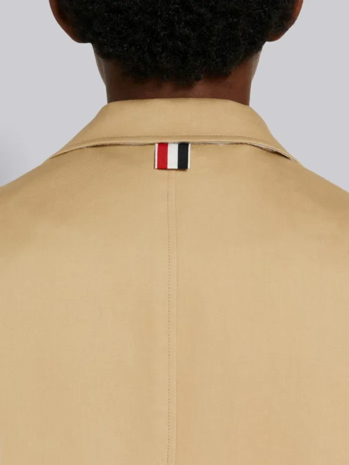 Mackintosh Oversized Cropped Sack Overcoat Khaki Women Thom Browne Outerwear
