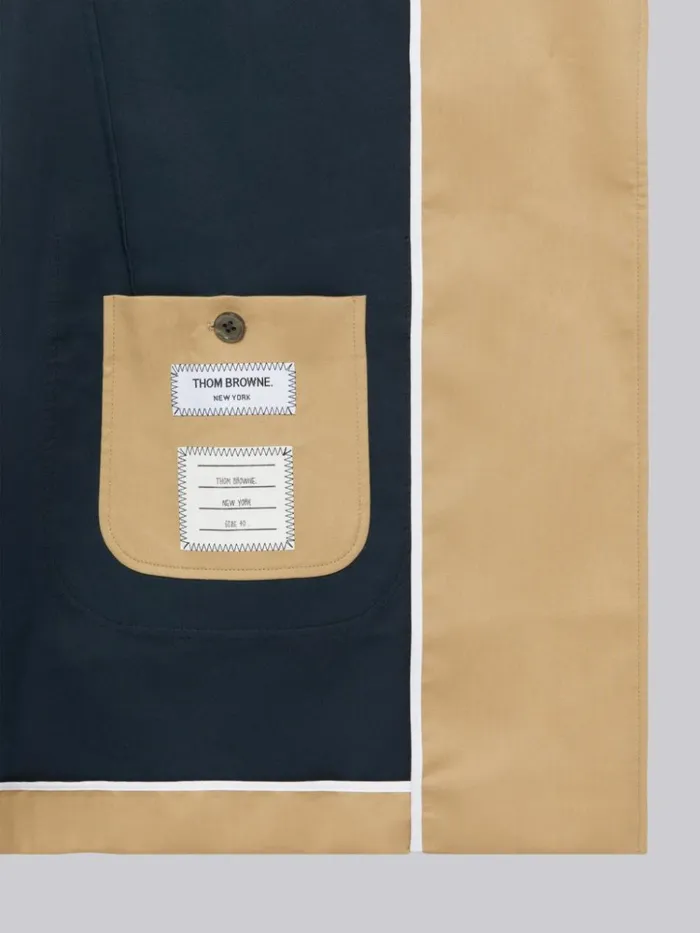 Mackintosh Oversized Cropped Sack Overcoat Khaki Women Thom Browne Outerwear