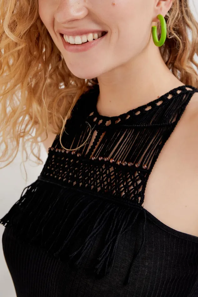 Macram Halter Dress Women Desigual Dresses