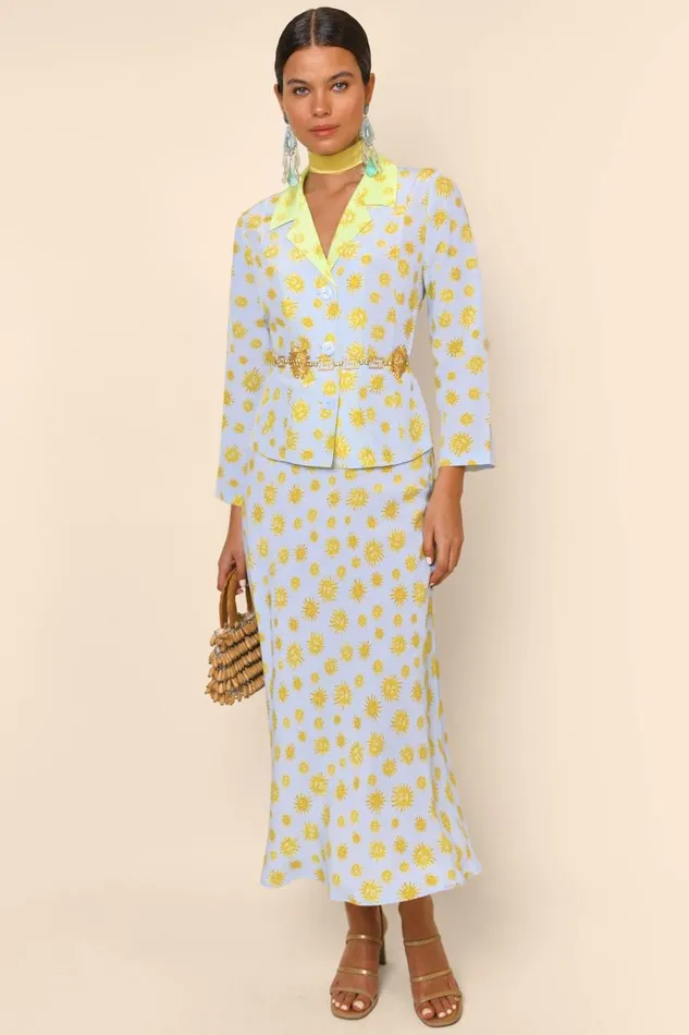 Maisie Sunshine Blue Mix Women RIXO Tops Maisie Sunshine Blue Mix Women RIXO Tops