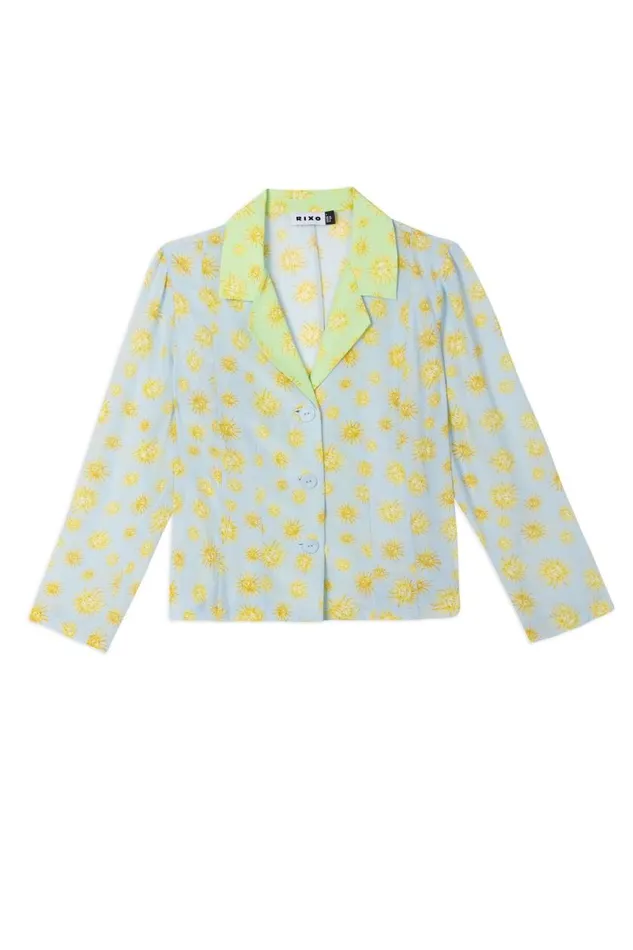 Maisie Sunshine Blue Mix Women RIXO Tops Maisie Sunshine Blue Mix Women RIXO Tops