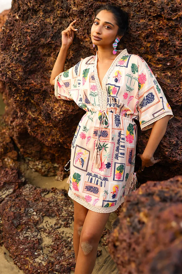 Manicured Farm Print Short Dress