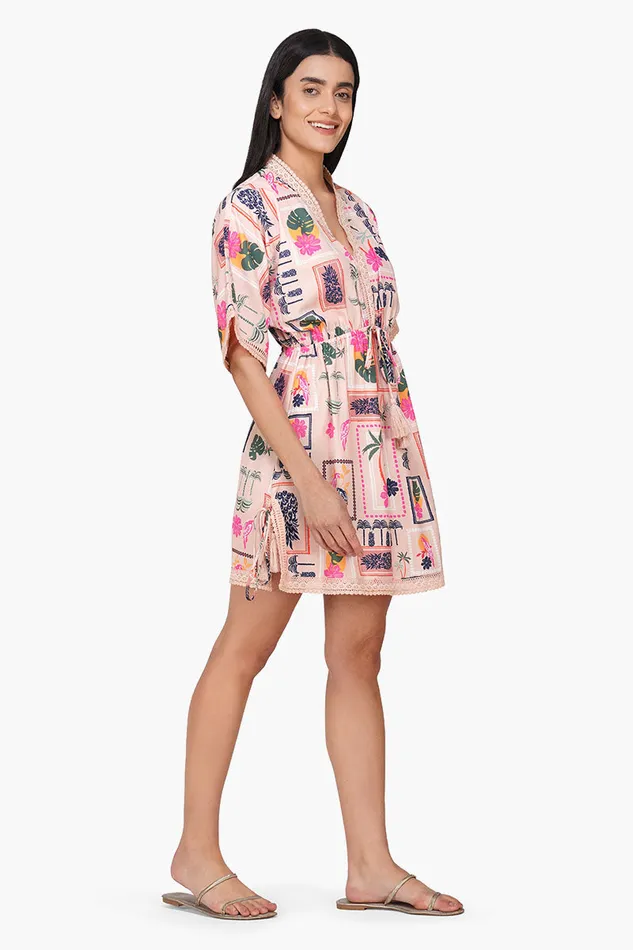 Manicured Farm Print Short Dress Manicured Farm Print Short Dress