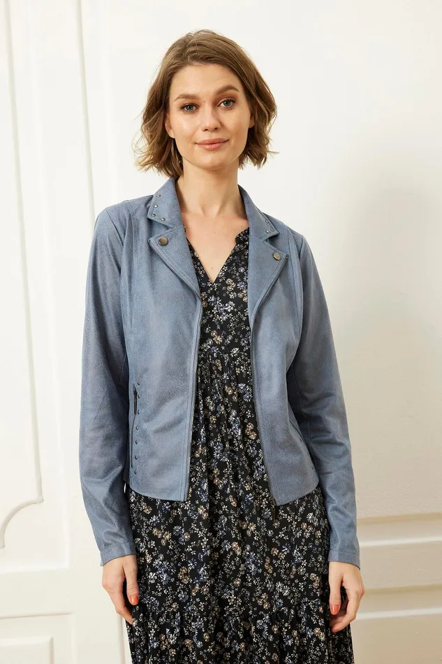 MAPELINA JACKET 13926 508 Dusty Blue 508 Women IN FRONT BLAZER JACKETS