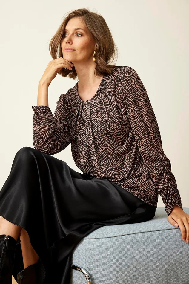 MARCIA BLOUSE 15999 815 Cafe Latte 815 Women IN FRONT BLOUSES SHIRTS