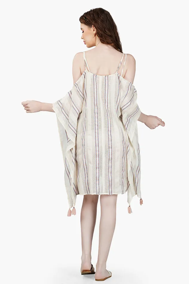 Marie Nautical Cold Shoulder Kaftan Dress Marie Nautical Cold Shoulder Kaftan Dress