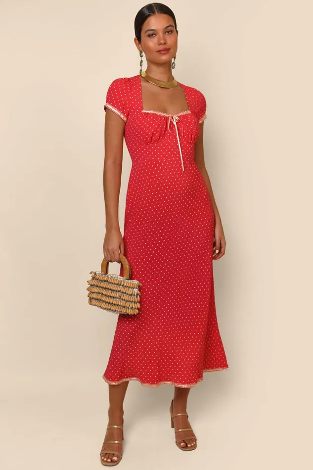 Marisa Spot Red Women RIXO Dresses