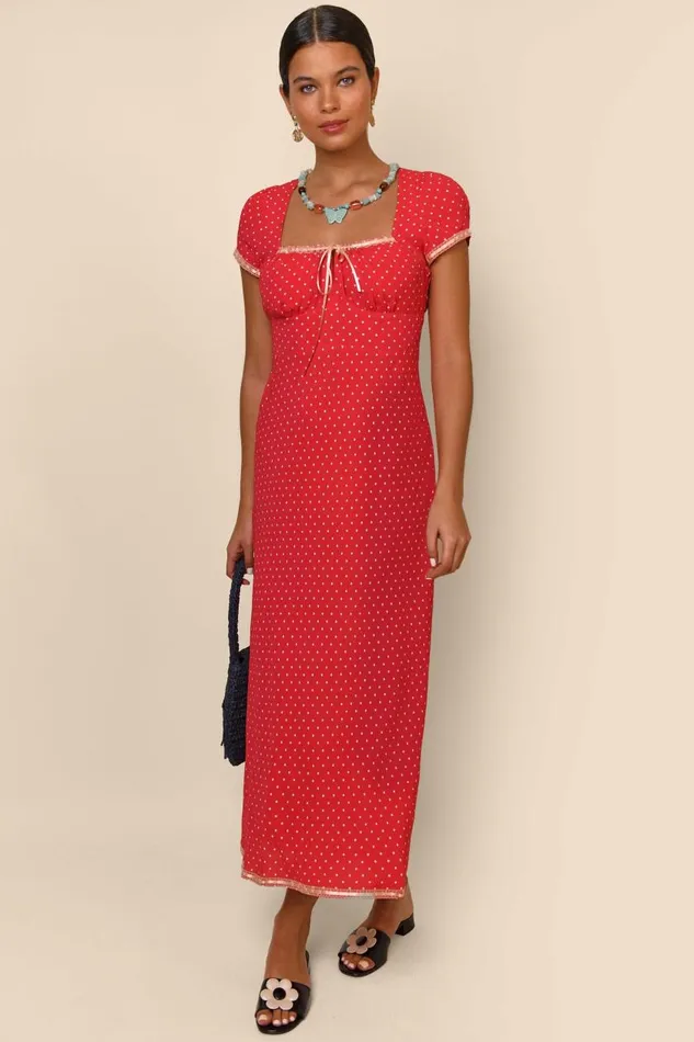 Marisa Spot Red Women RIXO Dresses Marisa Spot Red Women RIXO Dresses