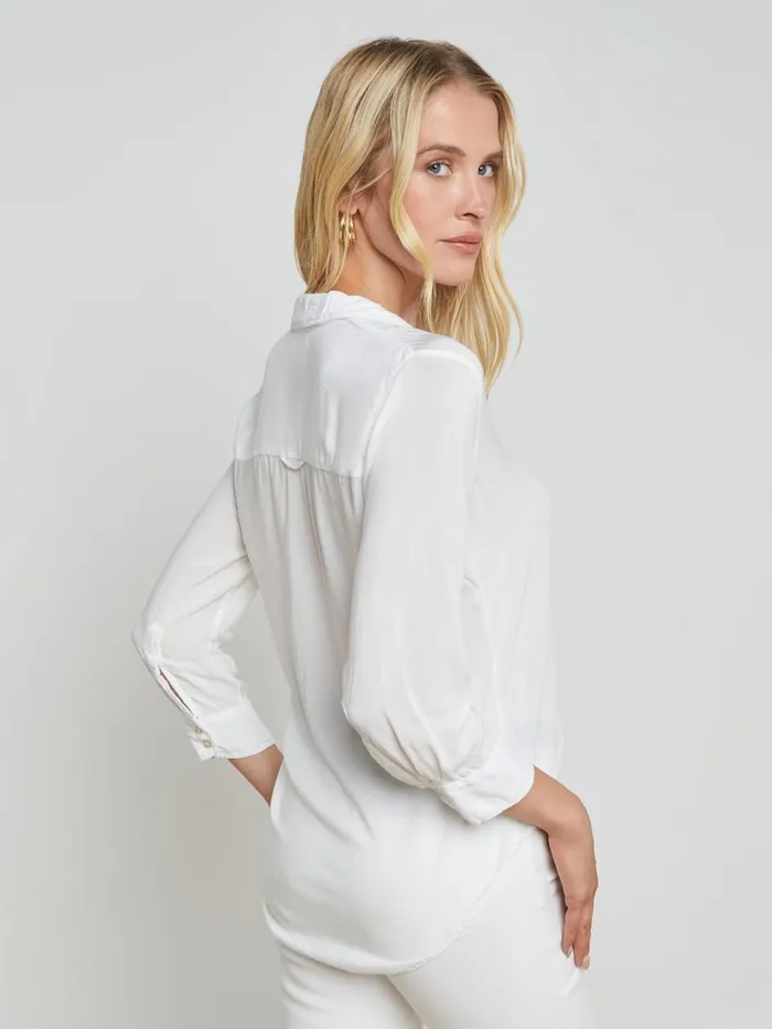 Marlene Blouse White Women L039Agence Blouses and Tops Marlene Blouse White Women L039Agence Blouses and Tops