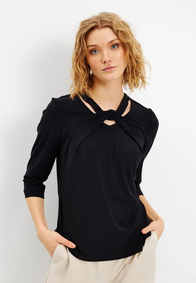 MARTHA BLOUSE 15602 999 Black 999 Women IN FRONT BLOUSES SHIRTS