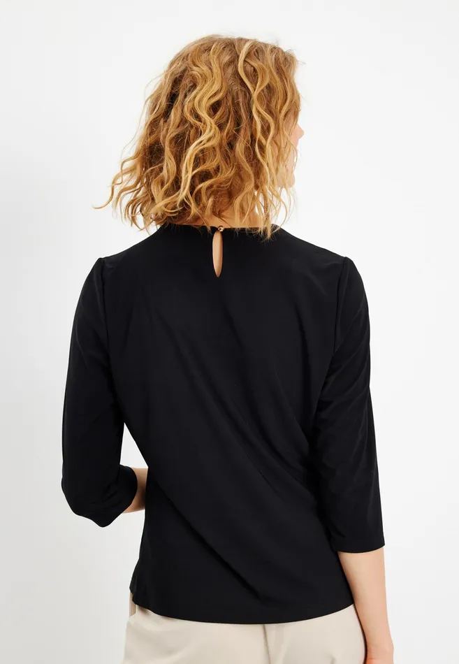 MARTHA BLOUSE 15602 999 Black 999 Women IN FRONT BLOUSES SHIRTS