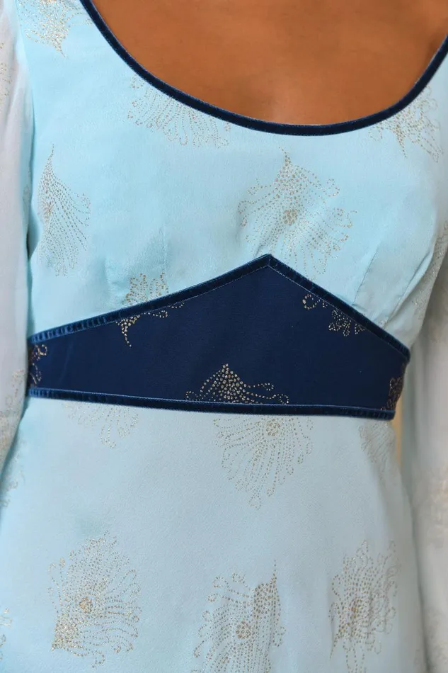 Mathilde Blue Glitter Feather Mix Women RIXO Dresses Mathilde Blue Glitter Feather Mix Women RIXO Dresses