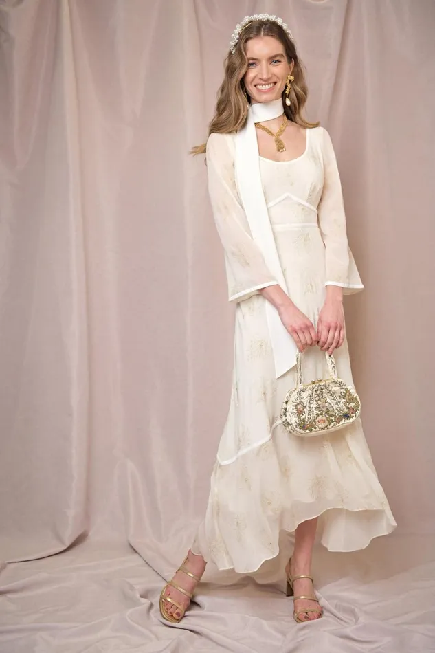 Mathilde Feather Glitter Women RIXO Bridal