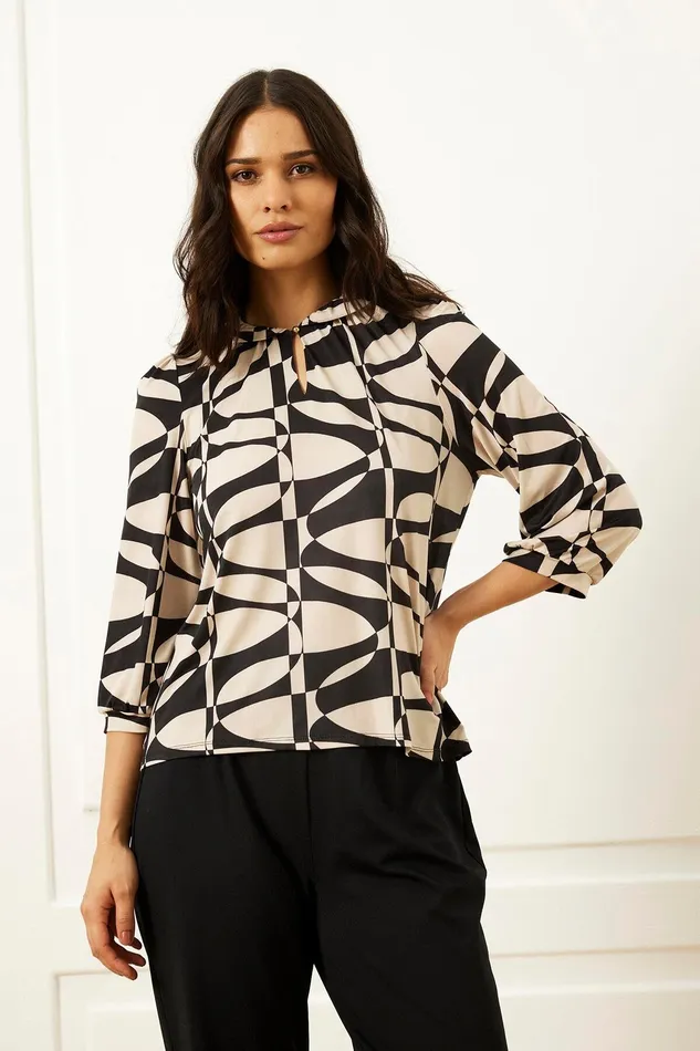 MAY BLOUSE 16081 999 Black 999 Women IN FRONT BLOUSES SHIRTS