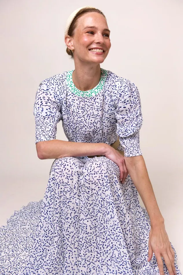 Meg Squiggle Navy Mix Women RIXO Dresses Meg Squiggle Navy Mix Women RIXO Dresses