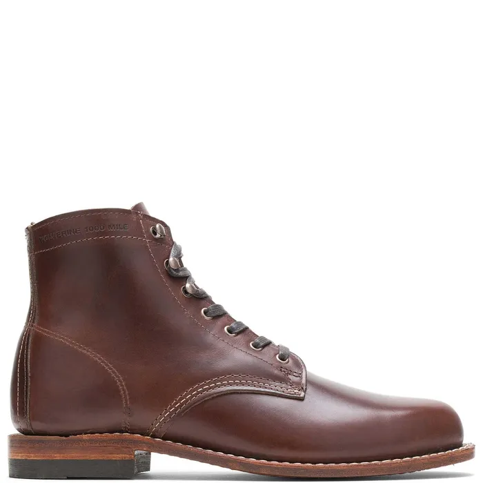 Men 1000 Mile PlainToe Original Boot Brown Wolverine Boots