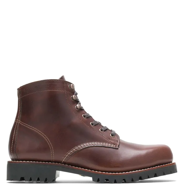 Men 1000 Mile PlainToe Rugged Boot Brown Wolverine Boots
