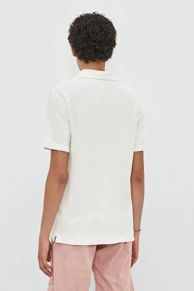Men ARUBA 8211 Terry Cotton Linen Jersey Short Sleeve Polo Shirt 8211 Bianco Massimo Alba TShirts and Polos Men ARUBA 8211 Terry Cotton Linen Jersey Short Sleeve Polo Shirt 8211 Bianco Massimo Alba TShirts and Polos
