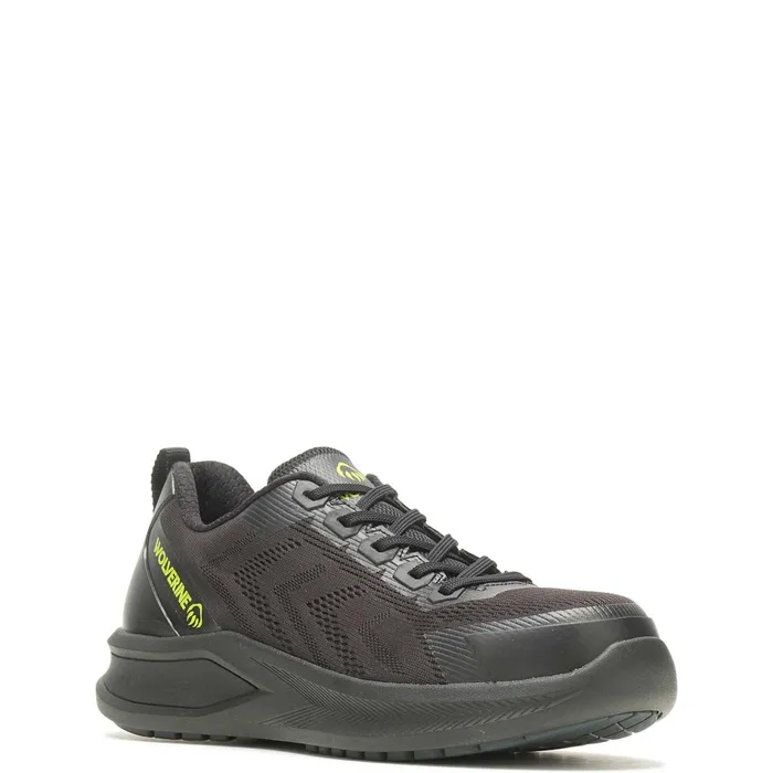 Men Bolt DuraShocks Knit CarbonMax Work Shoe Black Wolverine Safety Toe