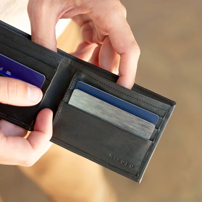 Men Brewer Wallet Black Nisolo Bags and Wallets