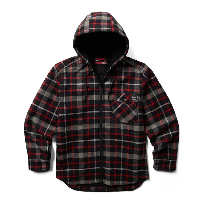 Men Bucksaw Sherpa Shirt Jac Dark Red Wolverine Outerwear