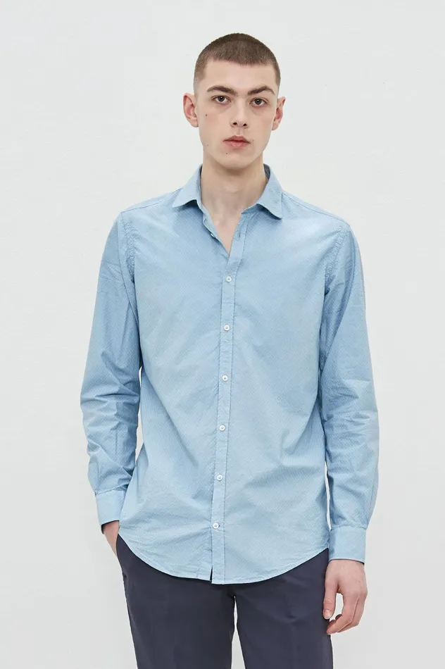Men CANARY 8211 Cotton Shirt 8211 Avio Massimo Alba Gifts For Him