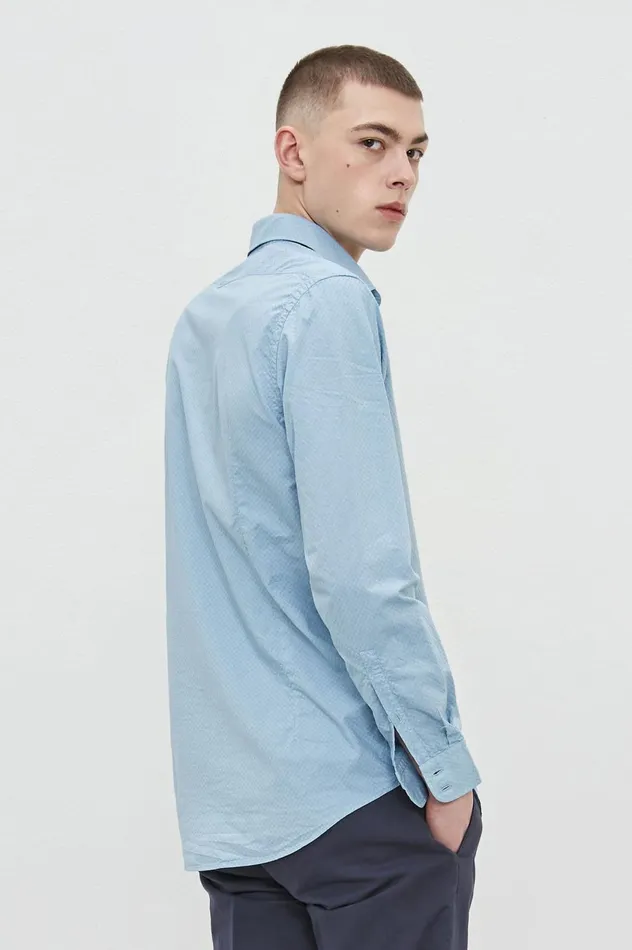 Men CANARY 8211 Cotton Shirt 8211 Avio Massimo Alba Gifts For Him