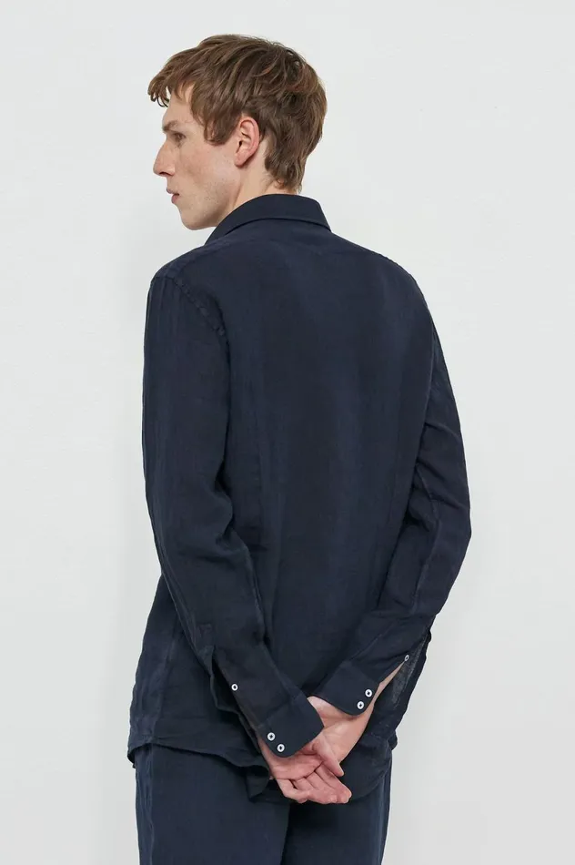 Men CANARY 8211 Cotton Shirt 8211 Blu Massimo Alba Shirts