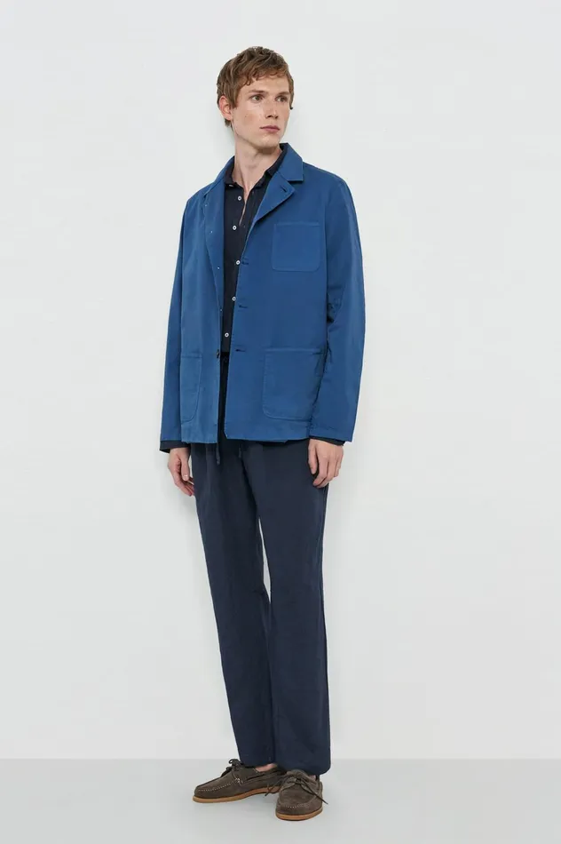 Men CANARY 8211 Cotton Shirt 8211 Blu Massimo Alba Shirts