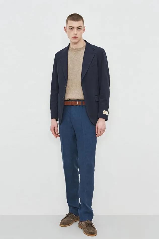 Men CATCH2 8211 Cotton Jacket 8211 Blu Massimo Alba Jackets and Coats