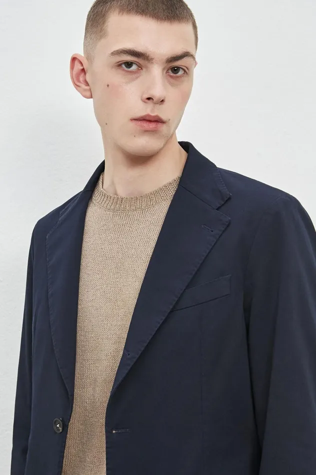 Men CATCH2 8211 Cotton Jacket 8211 Blu Massimo Alba Jackets and Coats