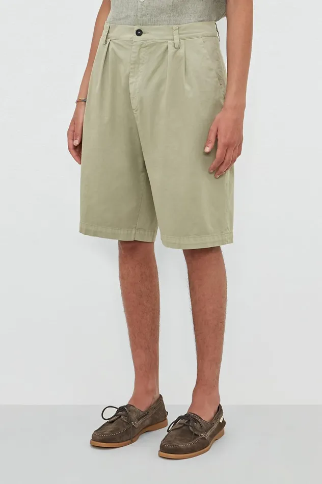 Men CLIFF 8211 Stone Washed Cotton Bermuda Shorts 8211 Fango Massimo Alba Trousers and Shorts Men CLIFF 8211 Stone Washed Cotton Bermuda Shorts 8211 Fango Massimo Alba Trousers and Shorts