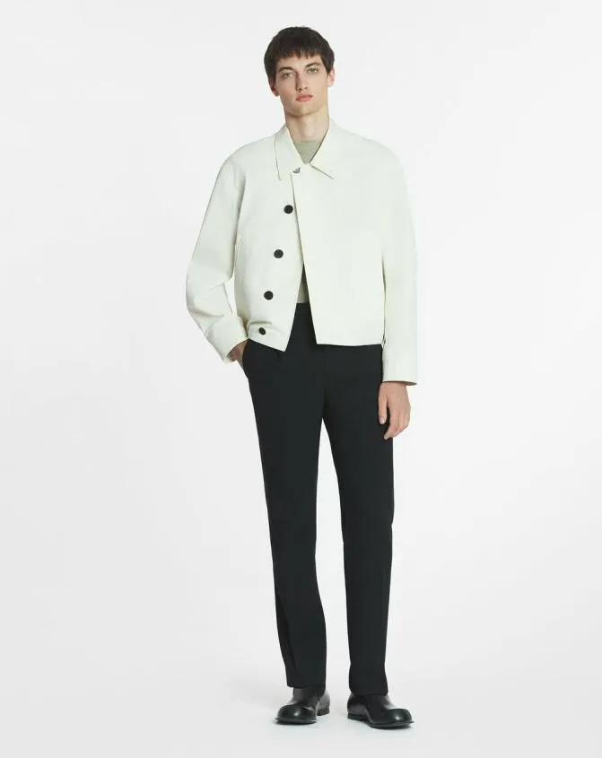 Men Coats and Jackets Lanvin Cotton Jacket Off White Men Coats and Jackets Lanvin Cotton Jacket Off White