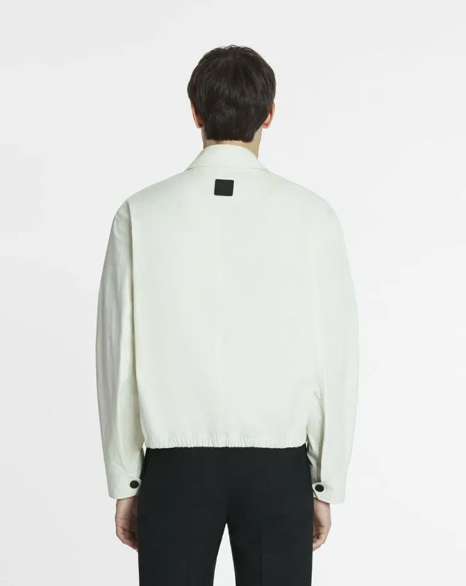 Men Coats and Jackets Lanvin Cotton Jacket Off White Men Coats and Jackets Lanvin Cotton Jacket Off White