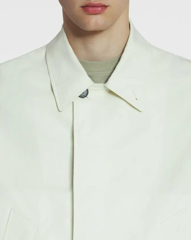 Men Coats and Jackets Lanvin Cotton Jacket Off White Men Coats and Jackets Lanvin Cotton Jacket Off White