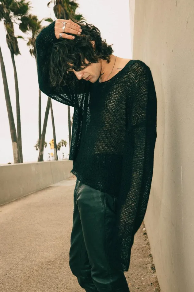 Men Cropped Navarro Jumper Raw Edge Black OTHER KNITWEAR Men Cropped Navarro Jumper Raw Edge Black OTHER KNITWEAR
