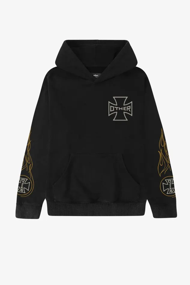 Men Cross Flame Zeppelin Hoodie OTHER HOODIES and SWEATS