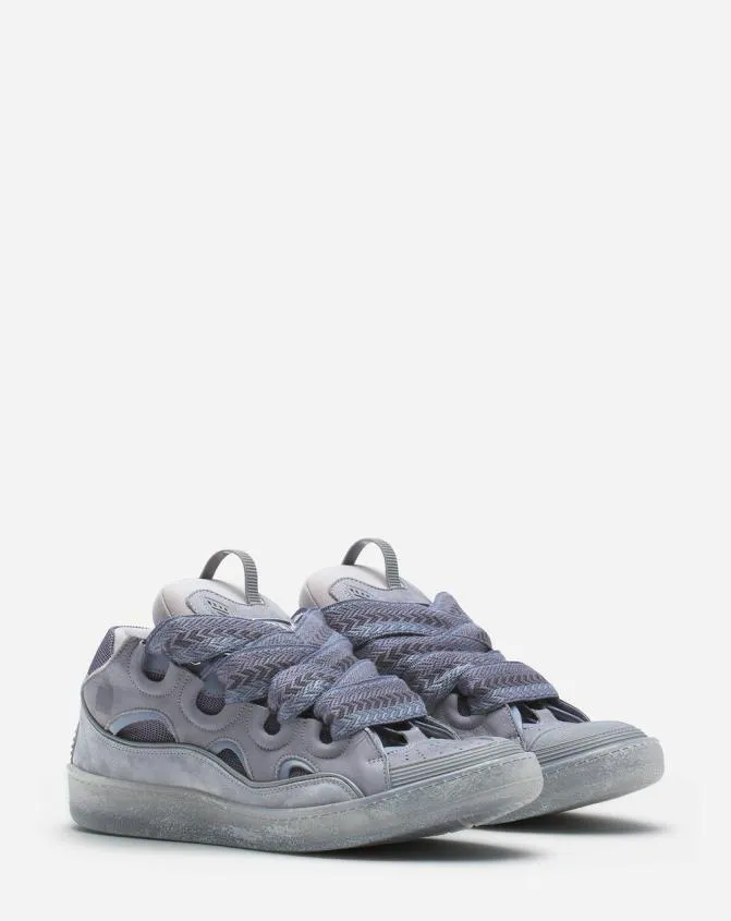 Men Curb Lanvin Curb Leather Sneakers Light Grey Men Curb Lanvin Curb Leather Sneakers Light Grey