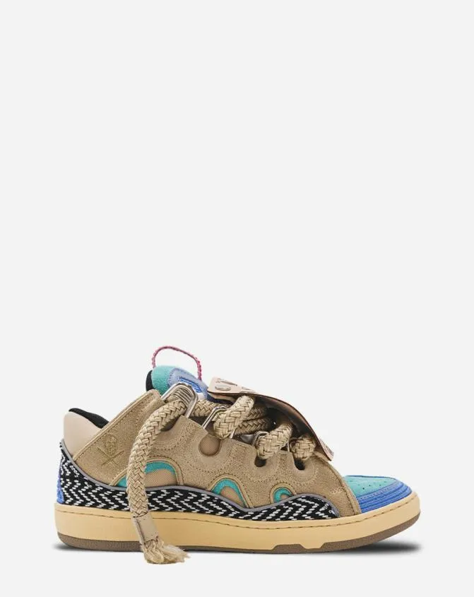 Men Curb Lanvin Curb Sneakers By Surgeon For Men Light Blue