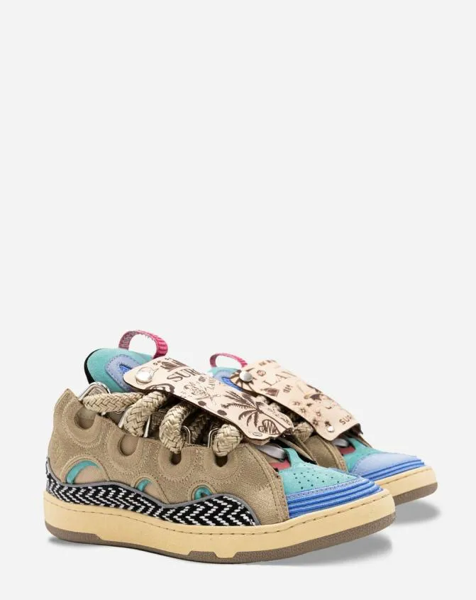 Men Curb Lanvin Curb Sneakers By Surgeon For Men Light Blue