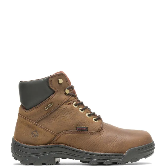Men Durbin Waterproof 6034Work Boot Brown Wolverine Soft Toe