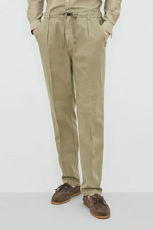 Men FELIX 8211 Cotton Trousers 8211 Fango Massimo Alba Trousers and Shorts