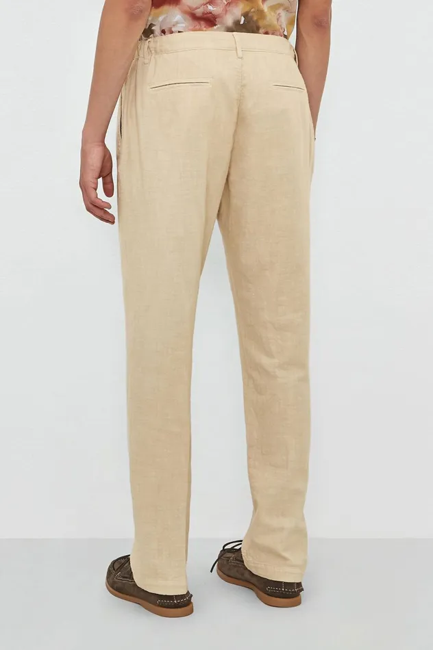 Men FELIX 8211 Cotton Trousers 8211 Sabbia Massimo Alba Trousers and Shorts