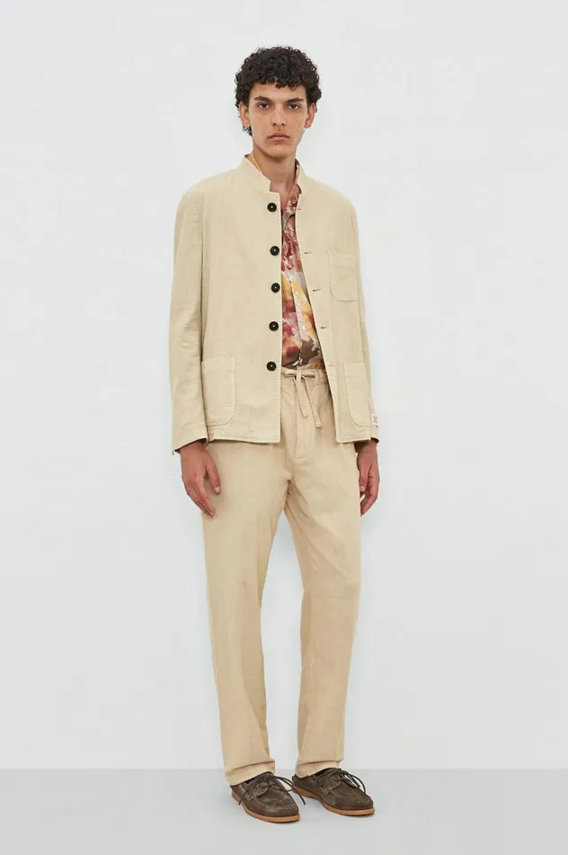 Men FELIX 8211 Cotton Trousers 8211 Sabbia Massimo Alba Trousers and Shorts
