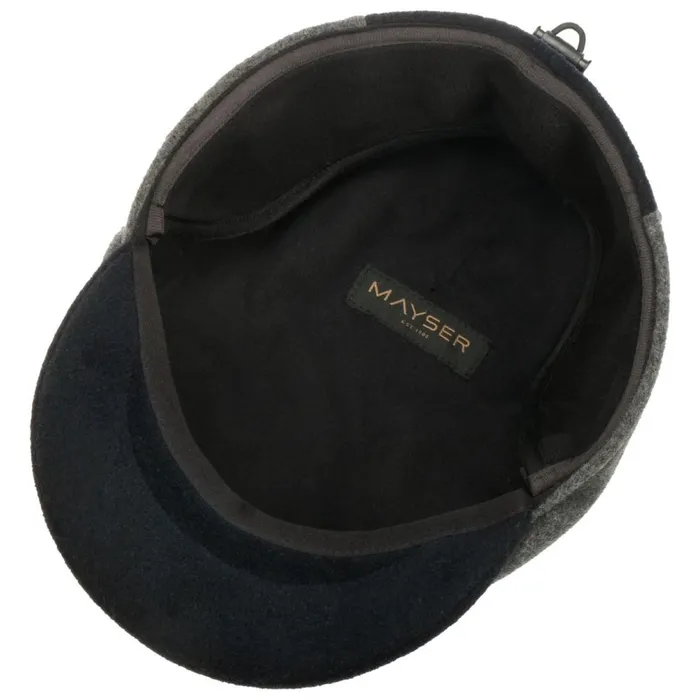 Men Felix Ear Warmer Flat Cap Anthracite Mayser Flat Caps Men Felix Ear Warmer Flat Cap Anthracite Mayser Flat Caps