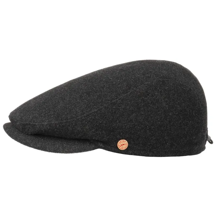 Men Felix Ear Warmer Flat Cap Anthracite Mayser Flat Caps Men Felix Ear Warmer Flat Cap Anthracite Mayser Flat Caps