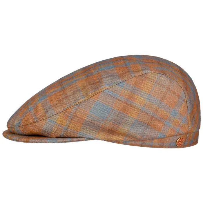 Men Frankie Superior Wool Silk Flat Cap Rust Mayser Flat Caps
