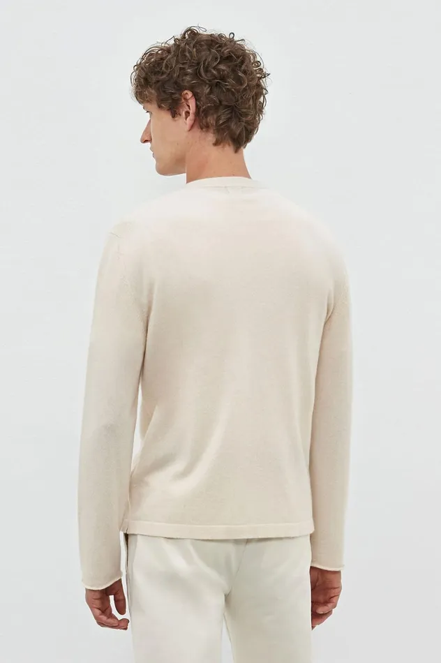 Men FREDDIE 8211 Cashmere Cardigan 8211 Magnolia Massimo Alba Knitwear